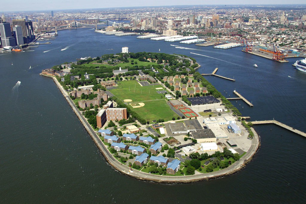 Aerial photo of Governors Island